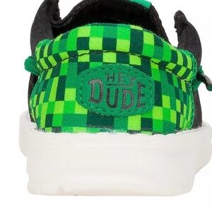 Hey Dude Kids Black and Green Moccasins